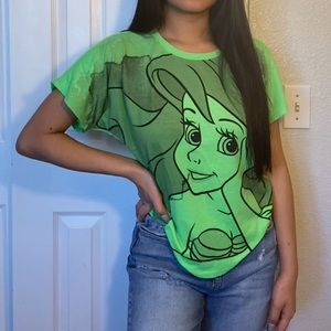 Disney Parks Neon Green Ariel Top